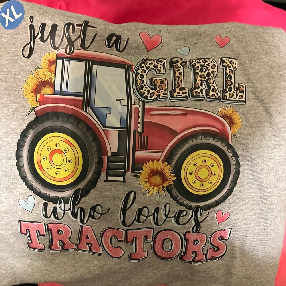 Tractor Graphic Kids Shirt - Gray